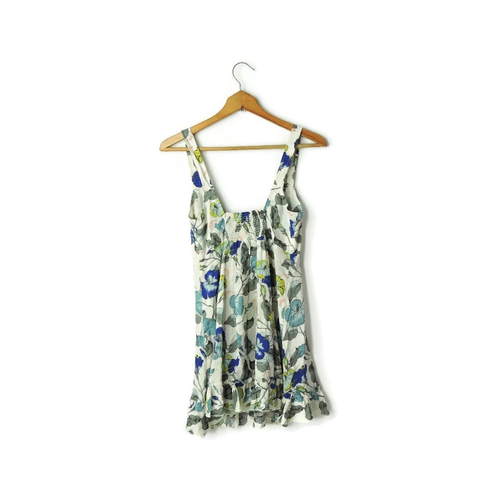 Free People Slip Swing Dress Lattice Lovers Floral - Picture 3 of 8